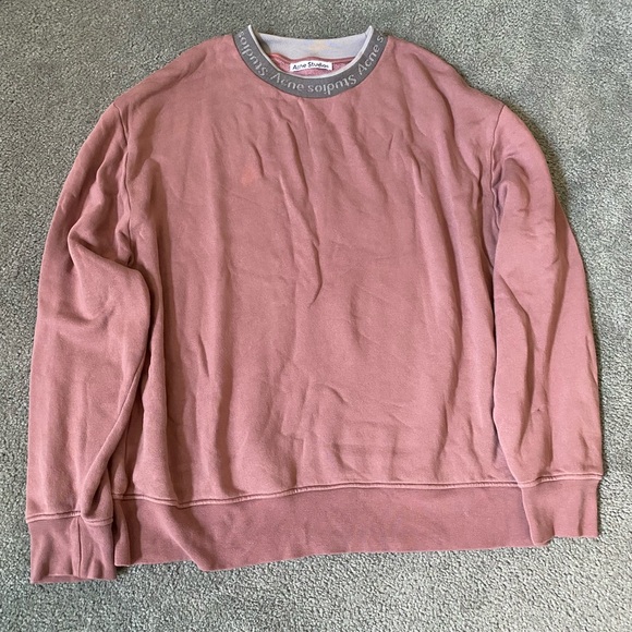 Acne Studios Logo Rib Sweatshirt - Picture 1 of 7